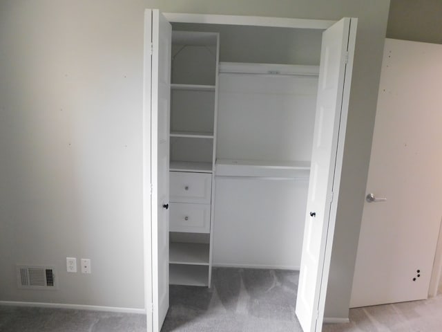 closet featuring visible vents