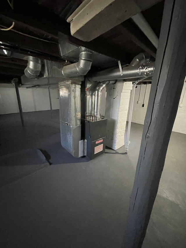 97 N Roselawn St, Pontiac, MI 48342 - unfinished basement with heating unit