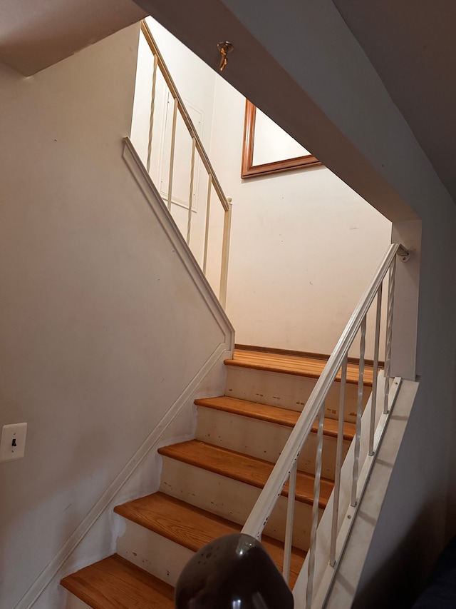 view of stairway