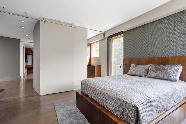 10463 W H Ave, Kalamazoo, MI 49009 - bedroom featuring recessed lighting, baseboards, and wood finished floors