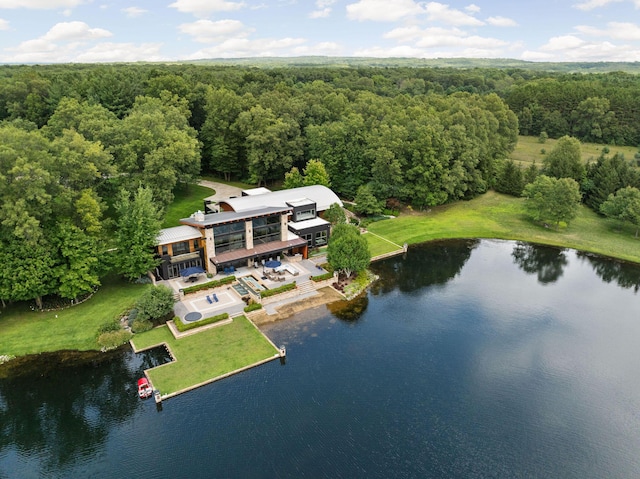 10463 W H Ave, Kalamazoo, MI 49009 - bird's eye view with a water view and a wooded view