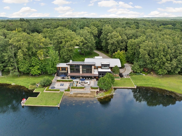 10463 W H Ave, Kalamazoo, MI 49009 - birds eye view of property with a view of trees and a water view