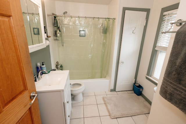 15261 Demean Ave, Allen Park, MI 48101 - full bath with toilet, tile patterned flooring, shower / bathtub combination with curtain, and vanity