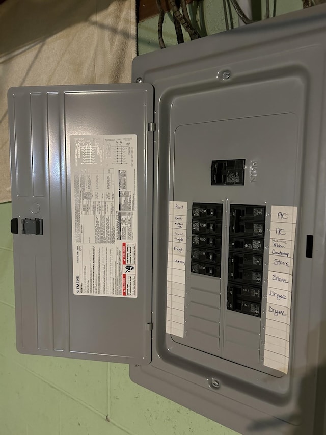 utility room with electric panel