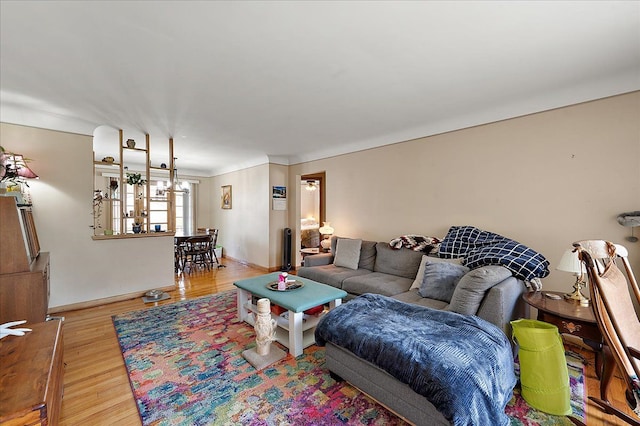 2180 Vernier Rd, Grosse Pointe Woods, MI 48236 - living area with wood finished floors and baseboards