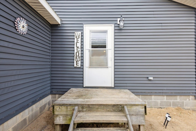 view of doorway to property