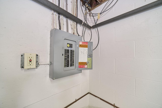 utility room featuring electric panel