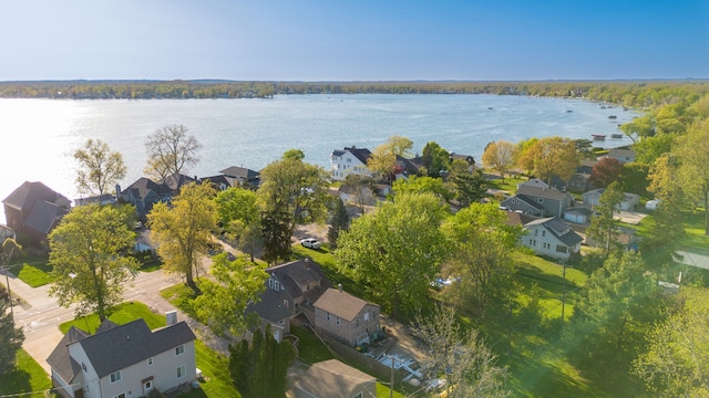 1291 E Lake Dr, Novi, MI 48377 - aerial view of residential area featuring a nearby body of water