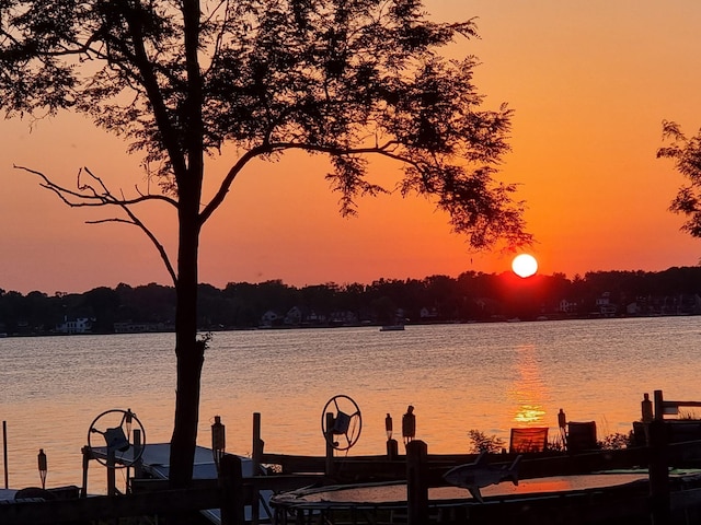 1291 E Lake Dr, Novi, MI 48377 - water view with a dock