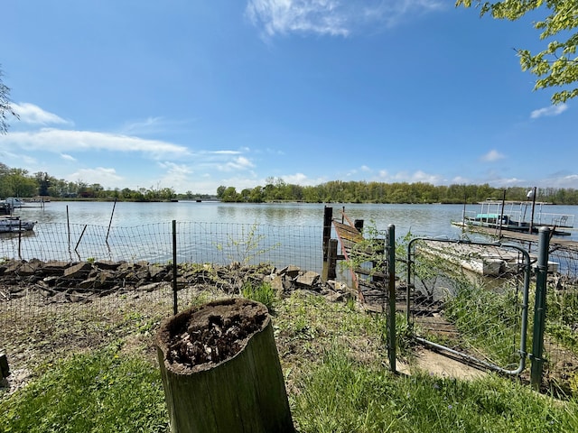 2964 Morin Point St, Erie, MI 48133 - exterior space featuring a water view and fence