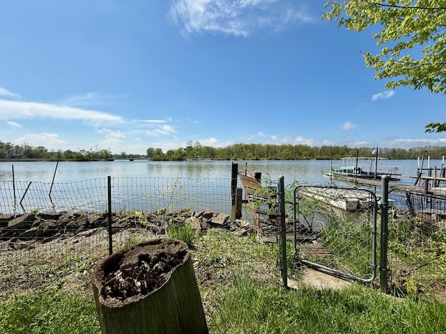 2964 Morin Point St, Erie, MI 48133 - view of dock with boat lift and a water view