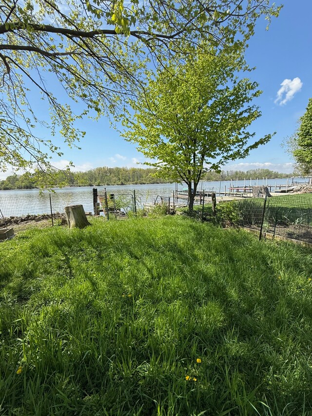 2964 Morin Point St, Erie, MI 48133 - view of yard featuring a water view and fence