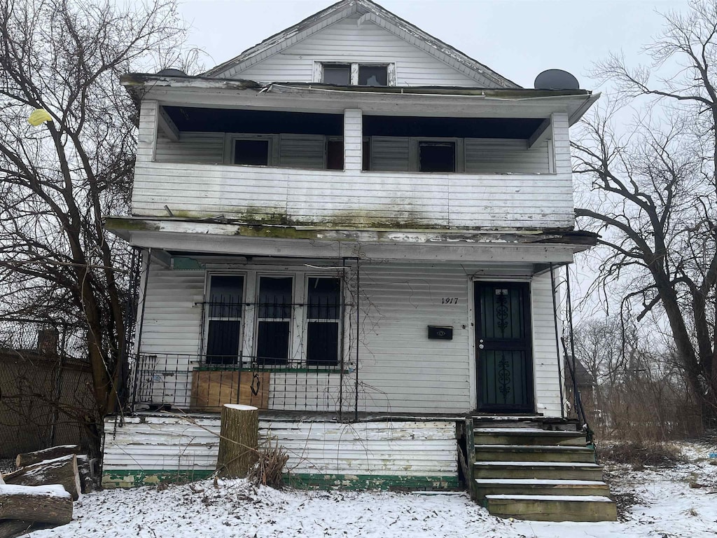view of front of home with a porch