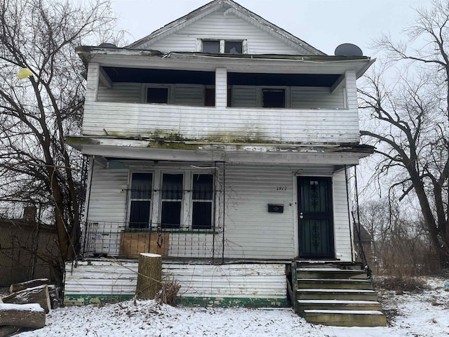 view of front of home with a porch