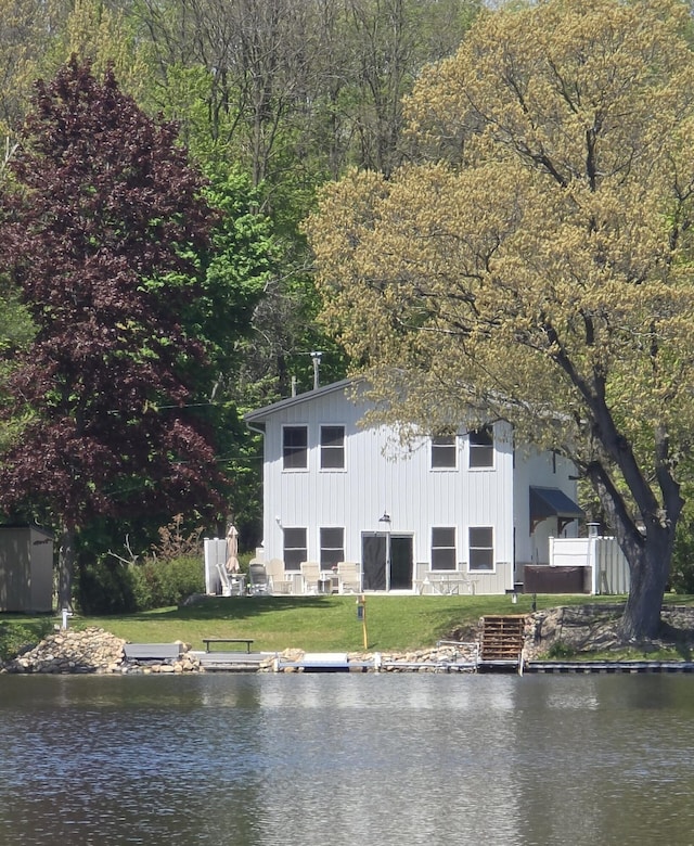 22873 Riverside Dr, Mendon, MI 49072 - water view with a heavily wooded area