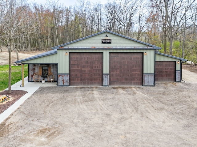 garage featuring a detached garage