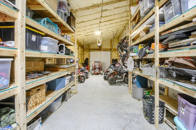 view of storage room