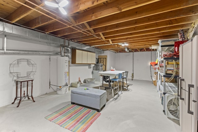 26901 Ann Arbor Trl, Dearborn Heights, MI 48127 - unfinished basement featuring gas water heater