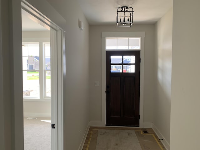 entrance foyer with baseboards