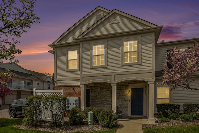 7200 Addington Dr, Commerce Twp, MI 48390 - view of front of property featuring stone siding