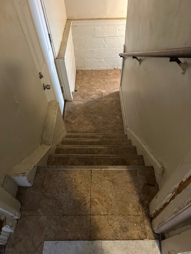 view of stairway