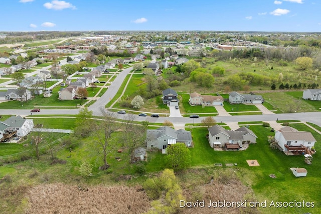 drone / aerial view featuring a residential view