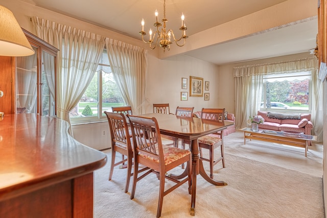 1471 Ledgewood Dr, Canton, MI 48188 - dining room featuring a chandelier and light carpet