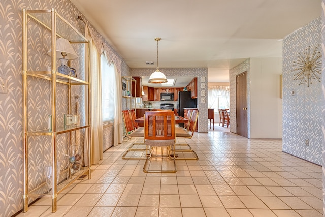1471 Ledgewood Dr, Canton, MI 48188 - dining area featuring wallpapered walls and light tile patterned floors