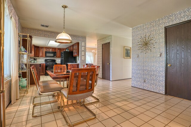 1471 Ledgewood Dr, Canton, MI 48188 - dining space featuring wallpapered walls and light tile patterned floors