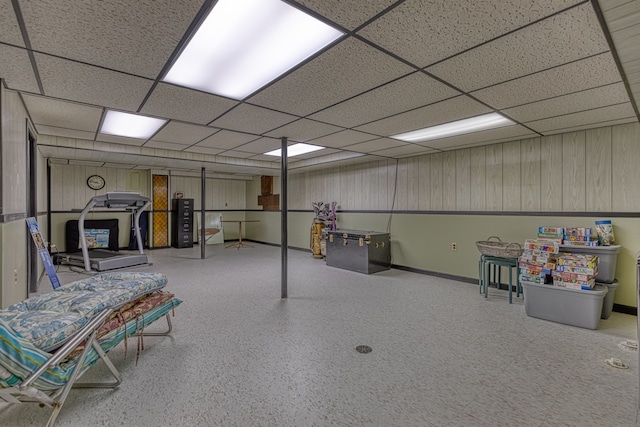 1471 Ledgewood Dr, Canton, MI 48188 - finished basement featuring a drop ceiling and baseboards