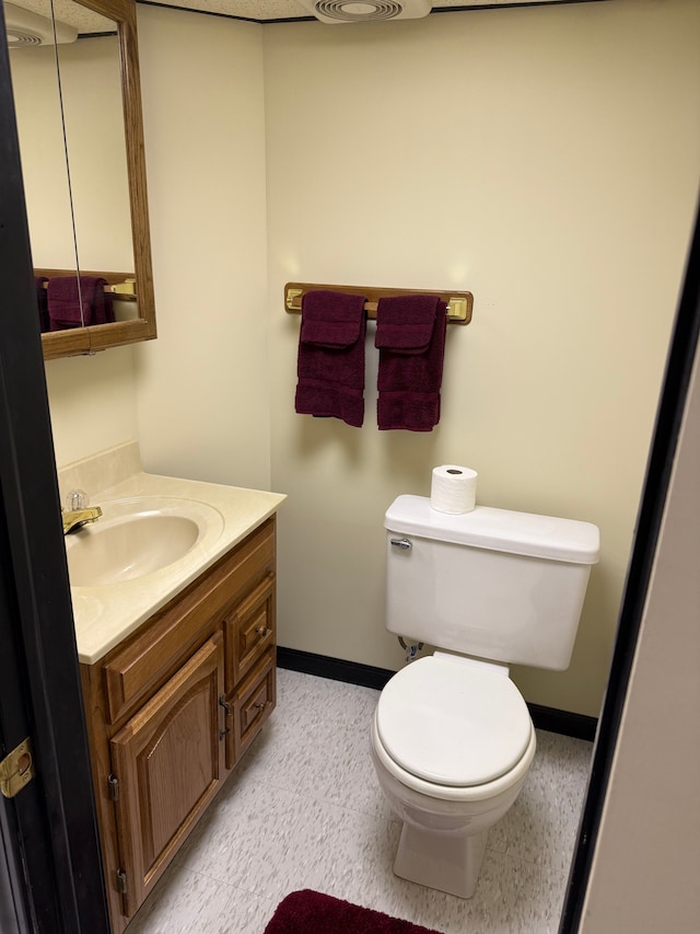 1471 Ledgewood Dr, Canton, MI 48188 - half bathroom with baseboards, toilet, and vanity
