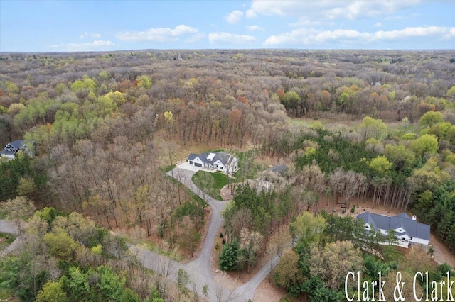 aerial view with a view of trees