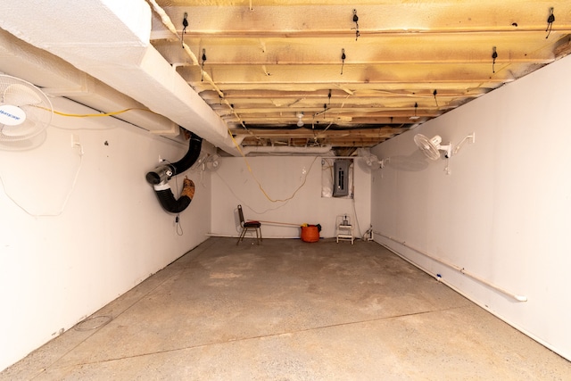 12474 Clinton River Rd, Sterling Heights, MI 48313 - unfinished below grade area featuring electric panel