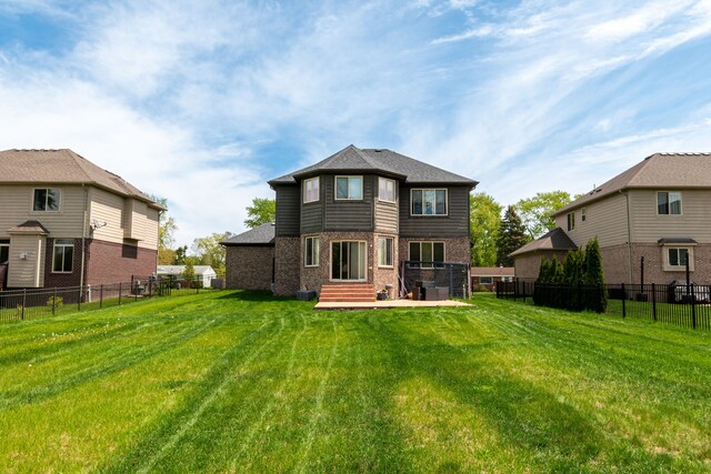 12474 Clinton River Rd, Sterling Heights, MI 48313 - rear view of house featuring brick siding