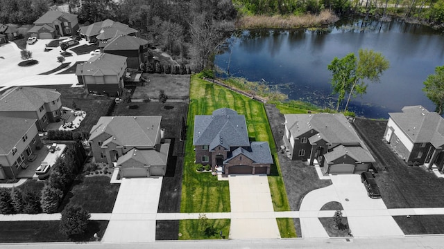 12474 Clinton River Rd, Sterling Heights, MI 48313 - aerial view of residential area featuring a nearby body of water