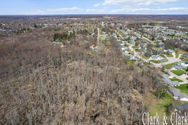 aerial view featuring a residential view