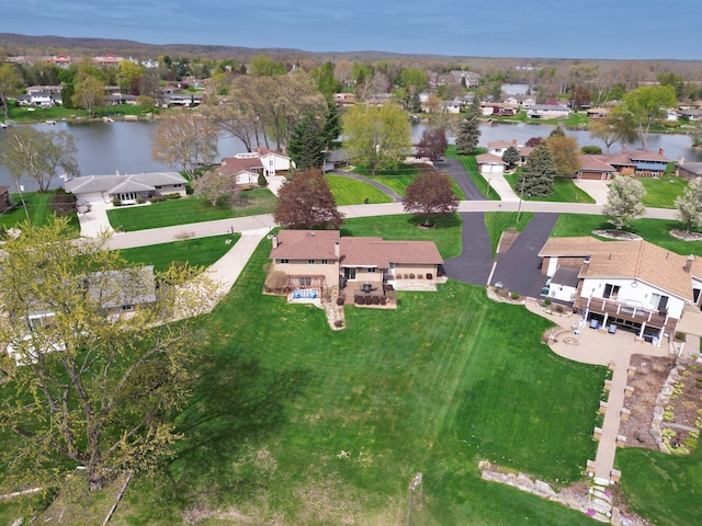 9145 Sandy Ridge Dr, White Lake, MI 48386 - bird's eye view featuring a water view and a residential view