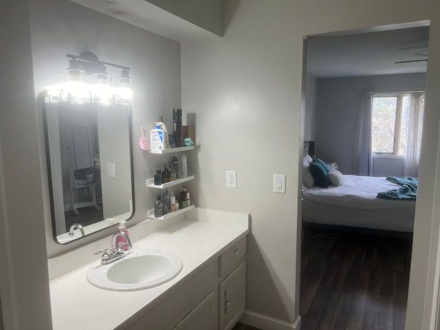 17540 Edward Cir, Clinton Township, MI 48038 - bathroom with vanity and wood finished floors