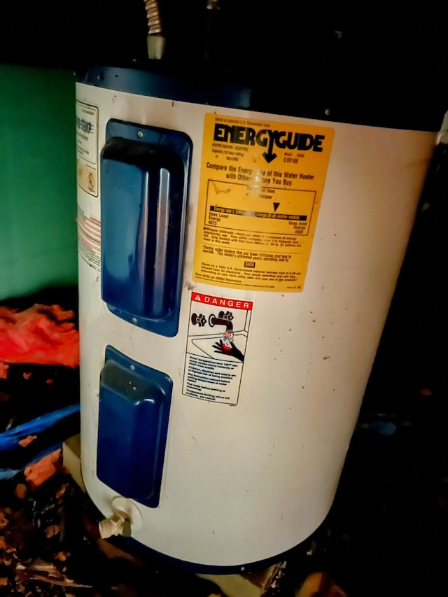 interior details with water heater