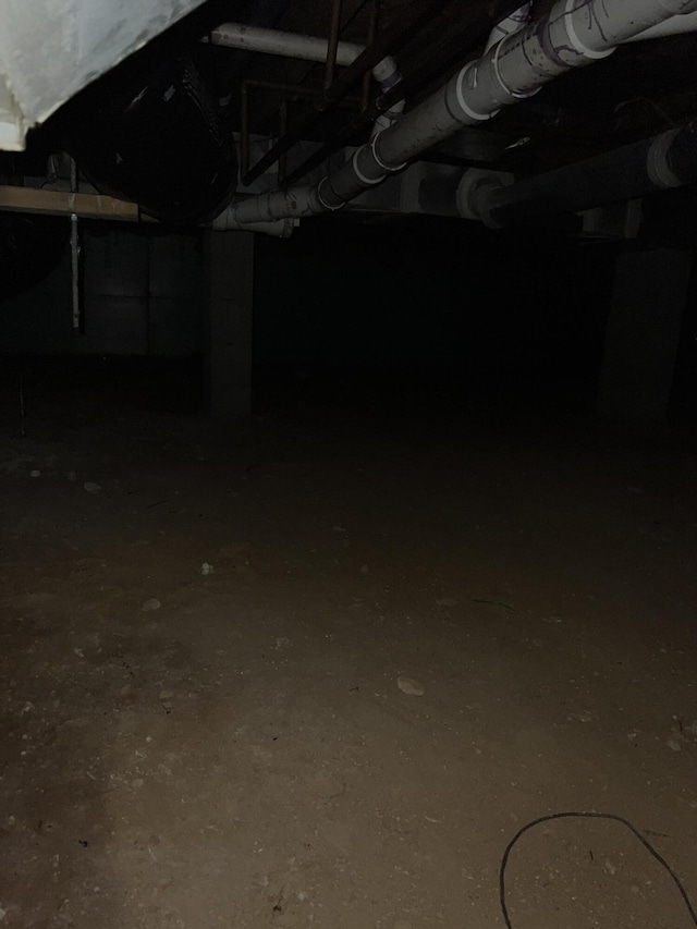 below grade area with crawl space