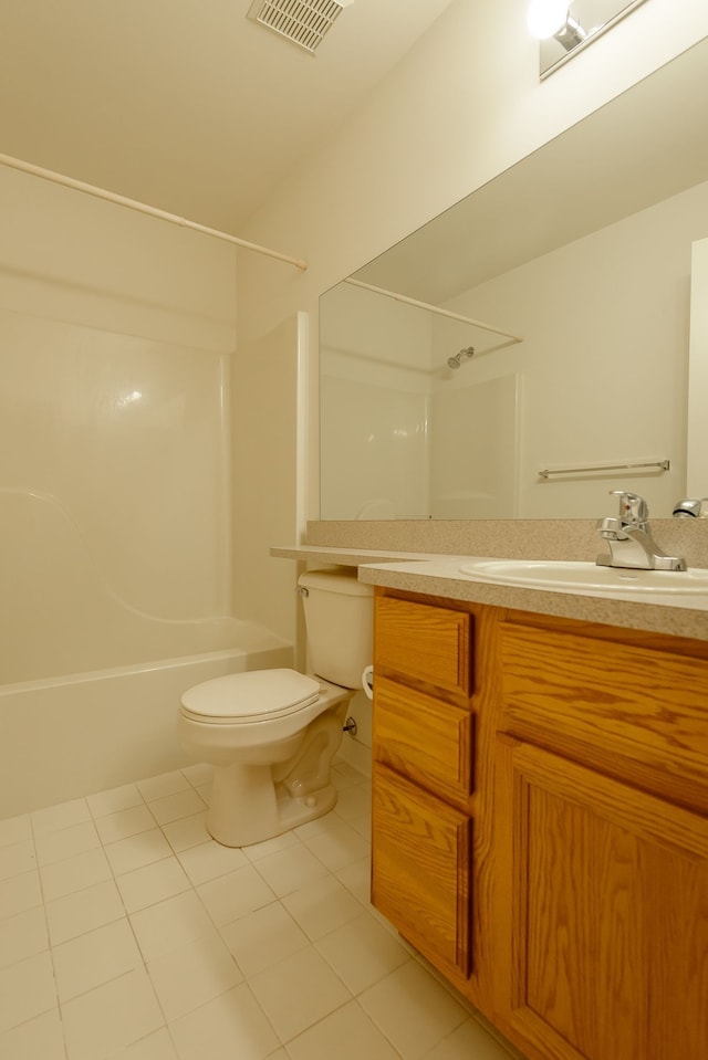 22876 Woodcreek Dr, Taylor, MI 48180 - full bath with tile patterned flooring, toilet, shower / bath combination, and vanity