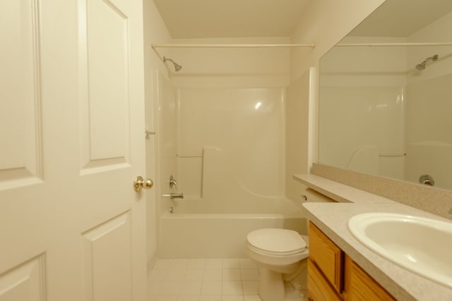 22876 Woodcreek Dr, Taylor, MI 48180 - bathroom featuring tile patterned flooring, toilet, vanity, and  shower combination