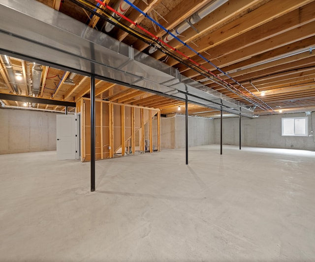 view of basement