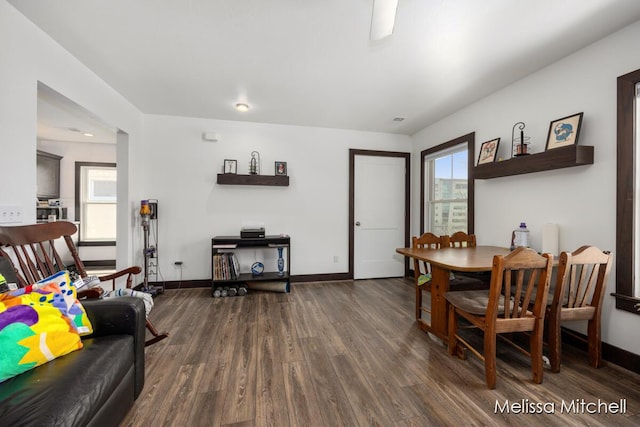 506 Fairview Ave NE, Grand Rapids, MI 49503 - dining area with baseboards, visible vents, and wood finished floors