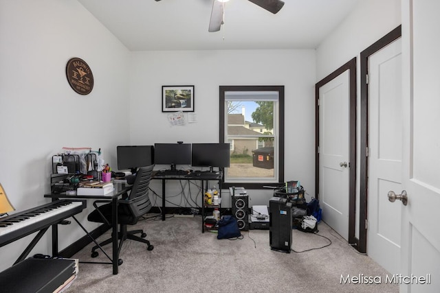 506 Fairview Ave NE, Grand Rapids, MI 49503 - office featuring ceiling fan and carpet floors