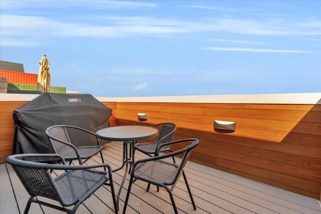 2809 Brush St, Detroit, MI 48201 - wooden deck featuring grilling area