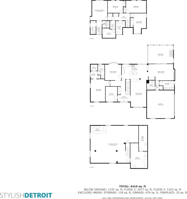 22641 N Nottingham Dr, Beverly Hills, MI 48025 - floor plan
