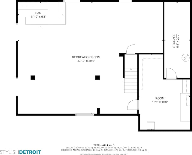 22641 N Nottingham Dr, Beverly Hills, MI 48025 - floor plan