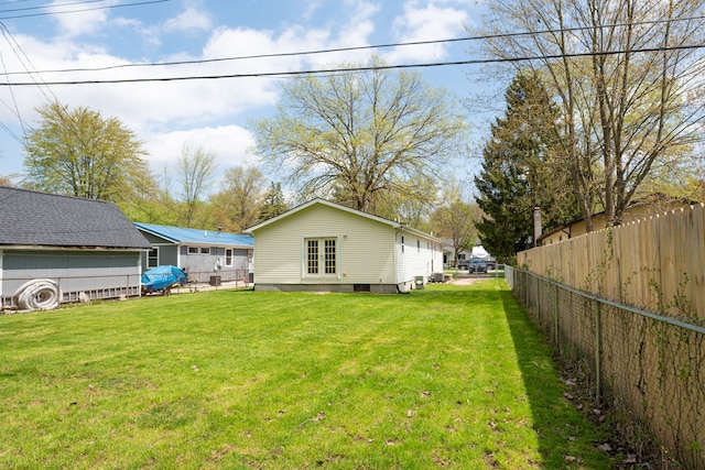 9114 Island Dr, Clay, MI 48001 - view of yard featuring french doors