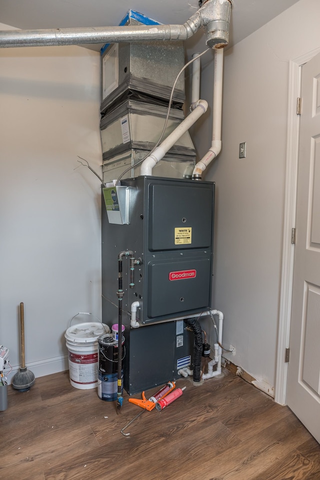 9114 Island Dr, Clay, MI 48001 - utility room with heating unit